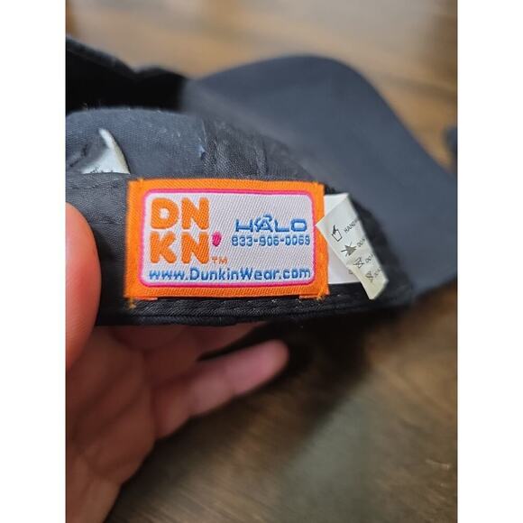 Dunkin Donuts Hat Cap Employee Strapback Crew Apparel Coffee Uniform Black - Picture 14 of 16